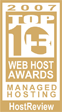 Top 10 Best Of The Year Managed Hosting Award